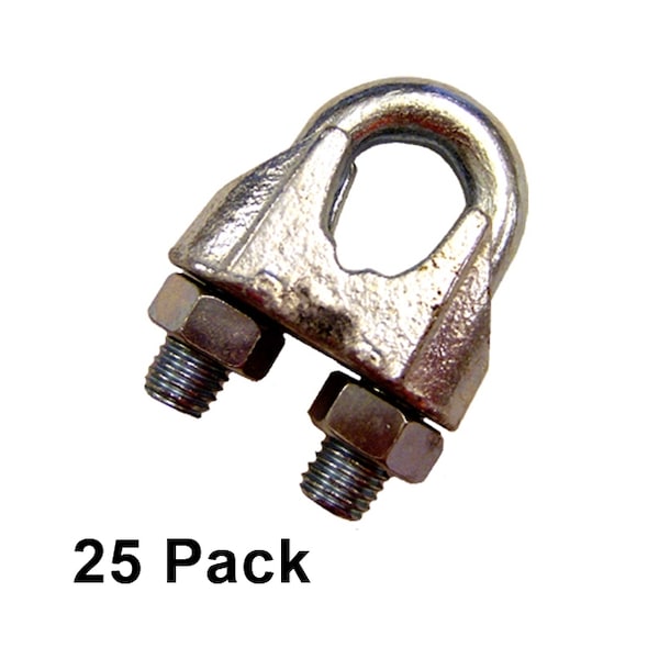 Us Cargo Control 3/8" Zinc Plated Malleable Wire Rope Clip (25 pack) MWRC38-25PK - main